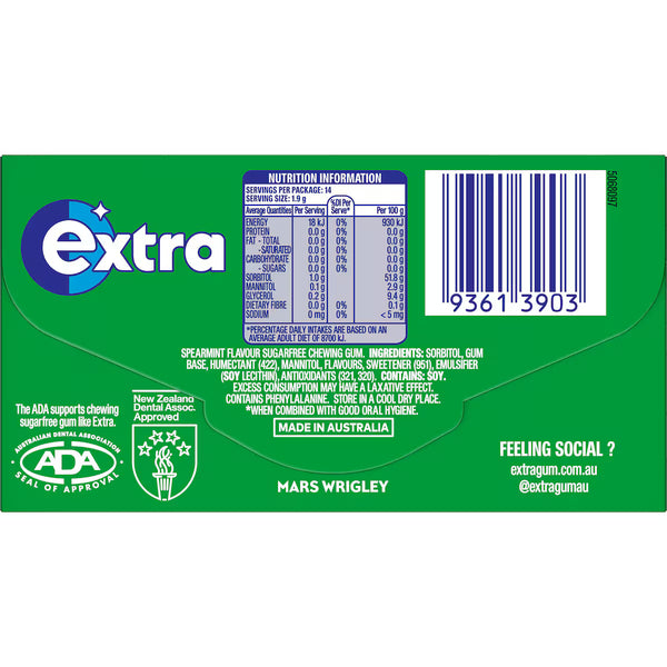 Extra Spearmint Tab Otc 27g