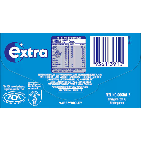 Extra Peppermint Tab Otc 27g