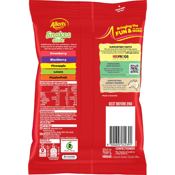 Allen's Snakes Alive Sugar 200g