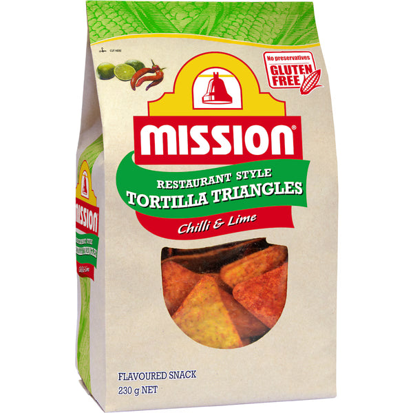 Mission Chilli & Lime Chips 230g