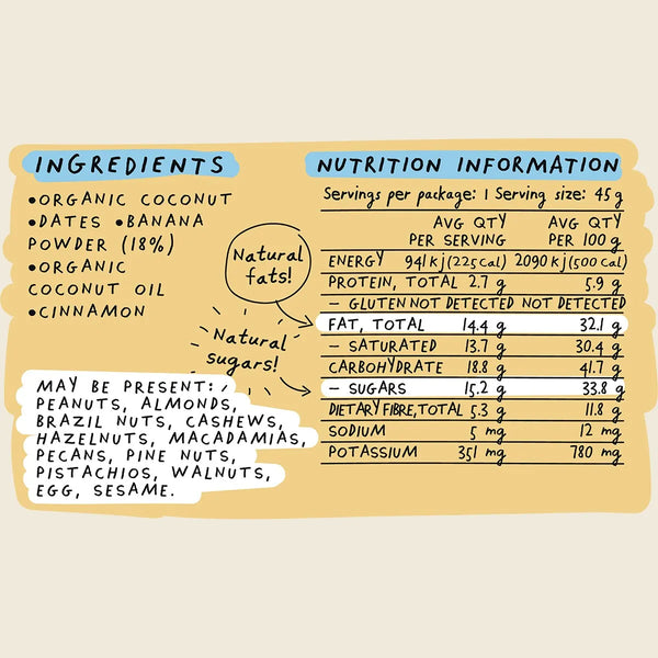 Blue Dinosaur Banana Bread Snack Bar 45g