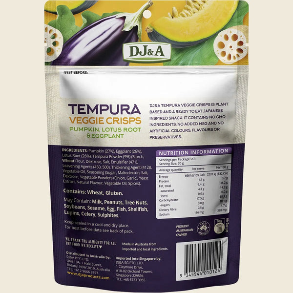 DJ & A Tempura Veggie Crisps 70g