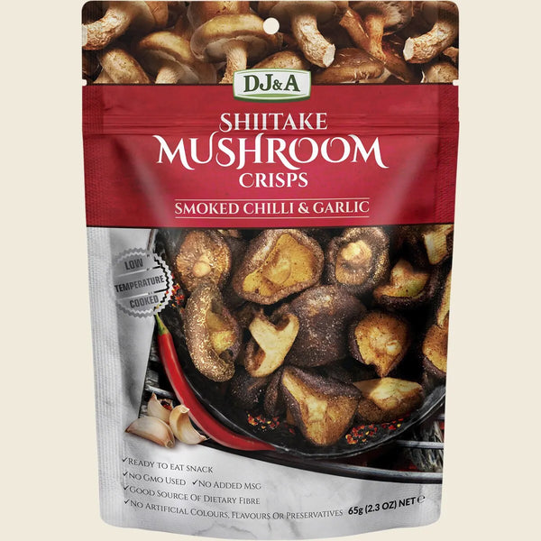 DJ & A Shiitake Mushroom Crisps Smoked Chilli & Garlic 65g